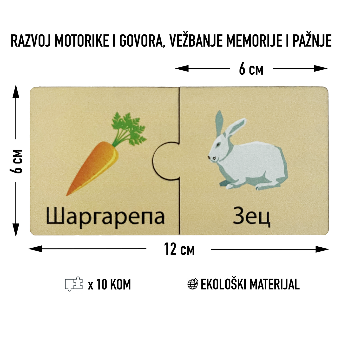 Edukativna slagalica za decu "Ko šta jede"