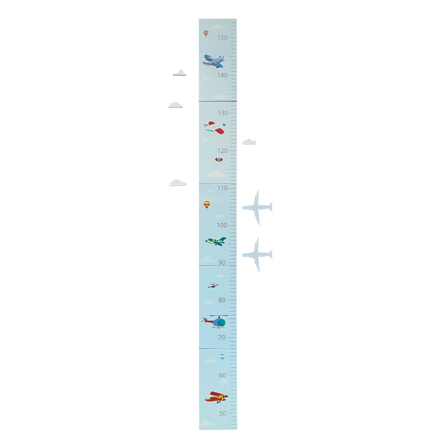 Visinometar za decu "avion" (do 150 cm, drveni, samolepljivi)