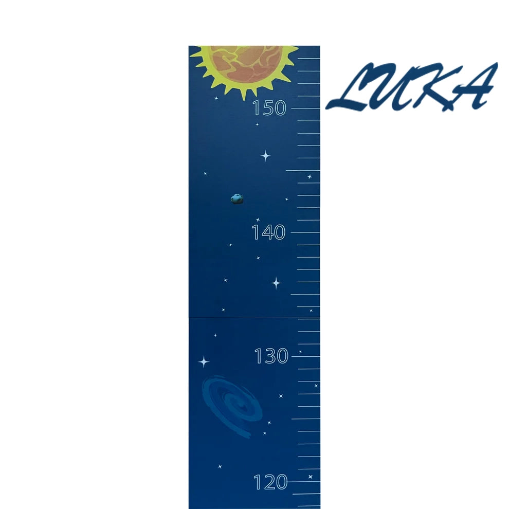 Visinometar za decu "svemir" (do 150 cm, drveni, samolepljivi)