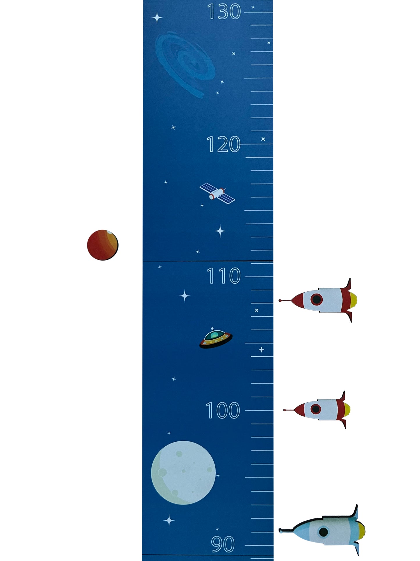Visinometar za decu "svemir" (do 150 cm, drveni, samolepljivi)