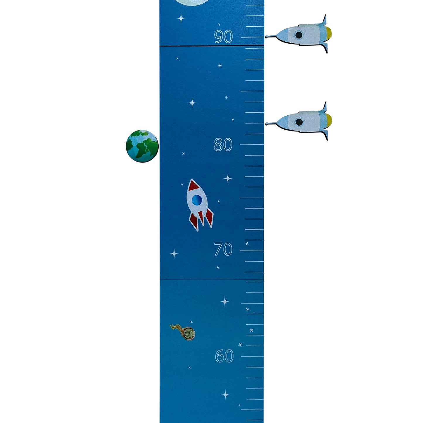 Visinometar za decu "svemir" (do 150 cm, drveni, samolepljivi)