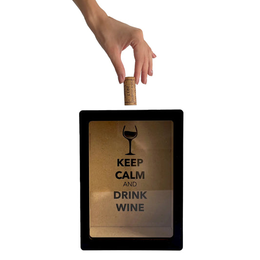 Kutija za pampur (keep calm and drink wine) 21x16x5 cm