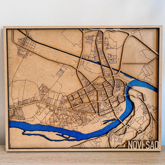 3D mapa grada "Novi Sad" (Braon) - EPICPRODUCTION