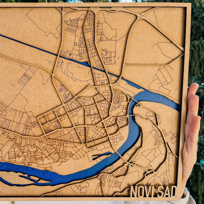 3D mapa grada "Novi Sad" (Braon) - EPICPRODUCTION