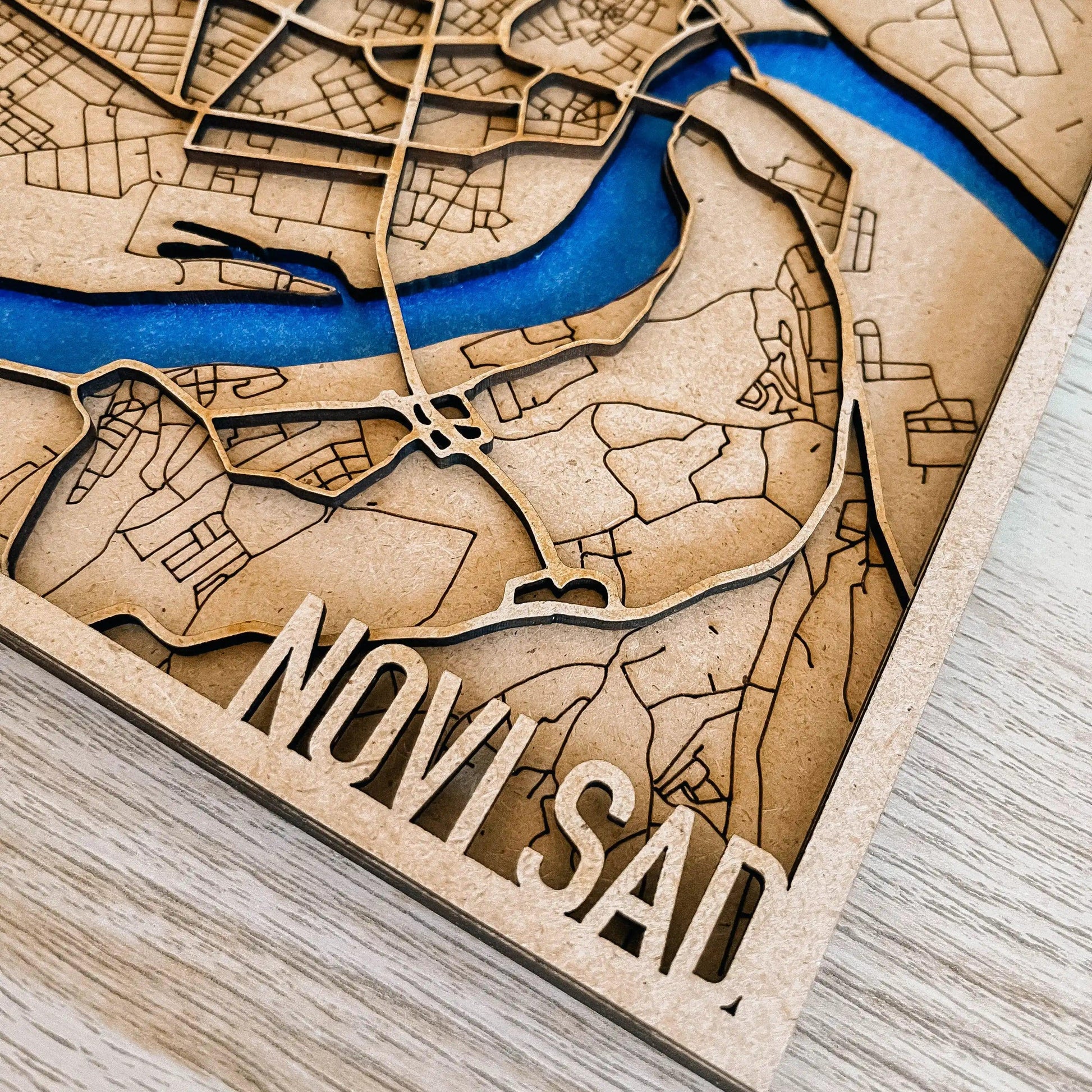 3D mapa grada "Novi Sad" (Braon) - EPICPRODUCTION