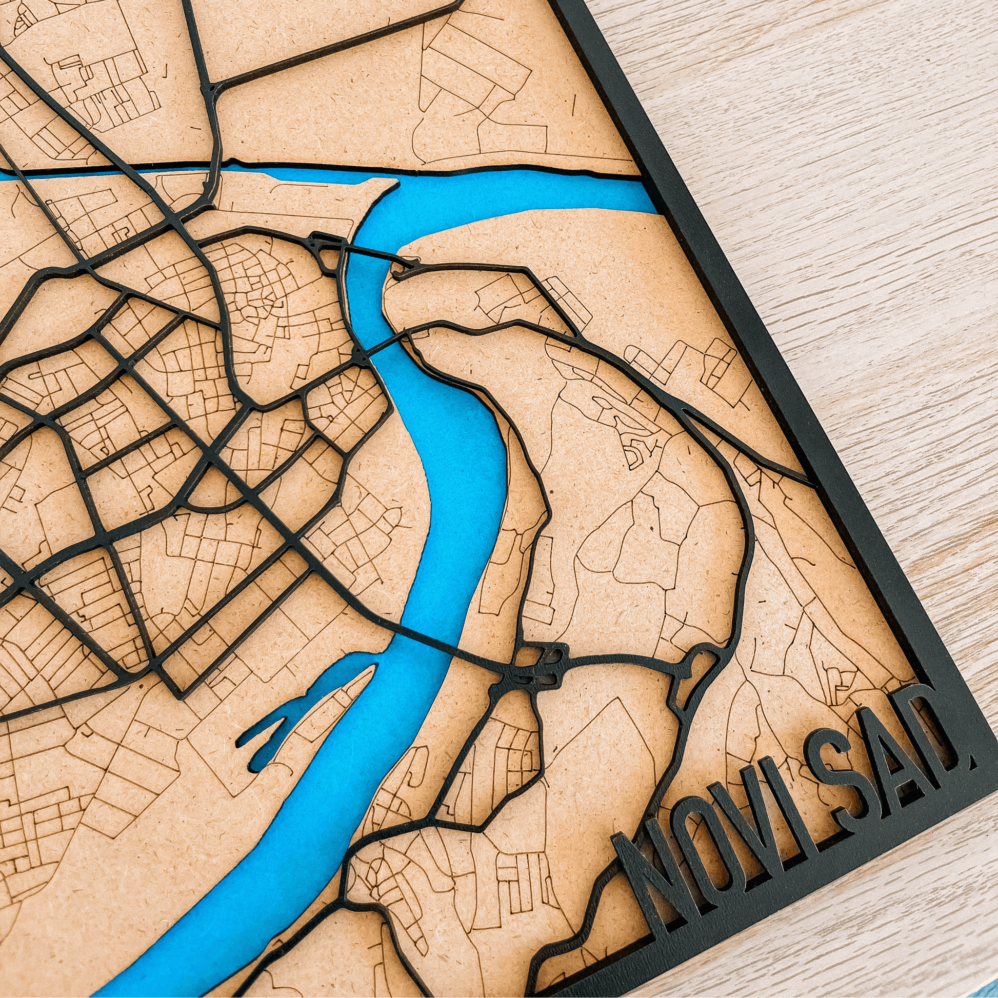 3D mapa grada "Novi Sad" (Crna) - EPICPRODUCTION