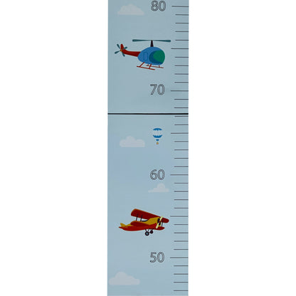 Visinometar za decu "avion" (do 150 cm, drveni, samolepljivi)