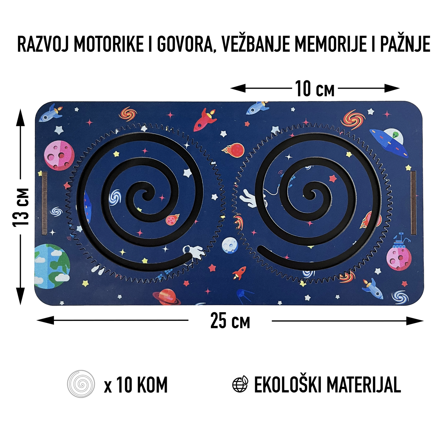 Kreativni set za crtanje "Neurotrenažer spirograf – Kosmos"